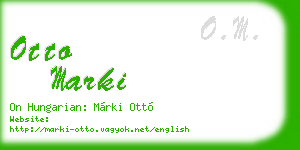otto marki business card